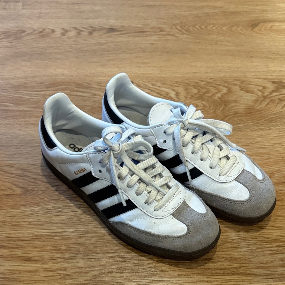 Adidas Samba White and Black Sneakers